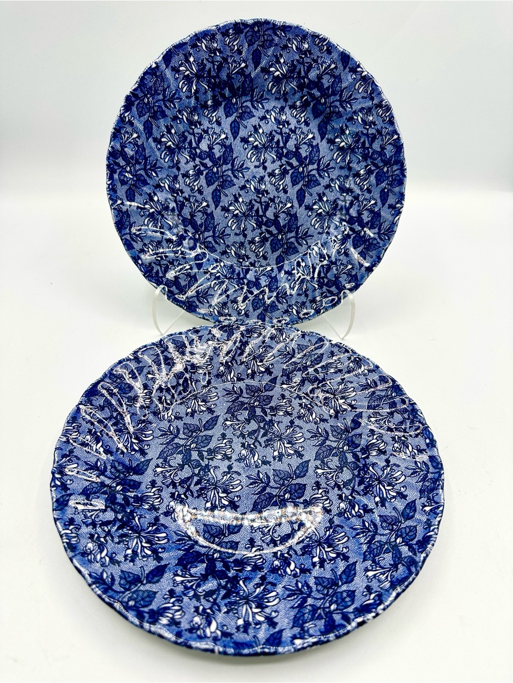 2 Churchill Wessex Honeysuckle Blue 8” Plates